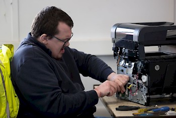 Angus strips a broken printer