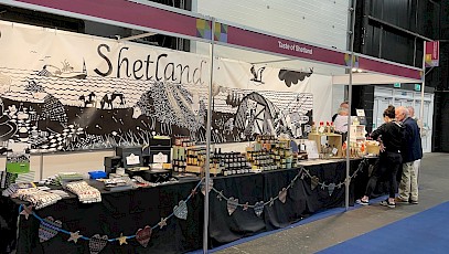 The Taste of Shetland stand in the Food Hall
